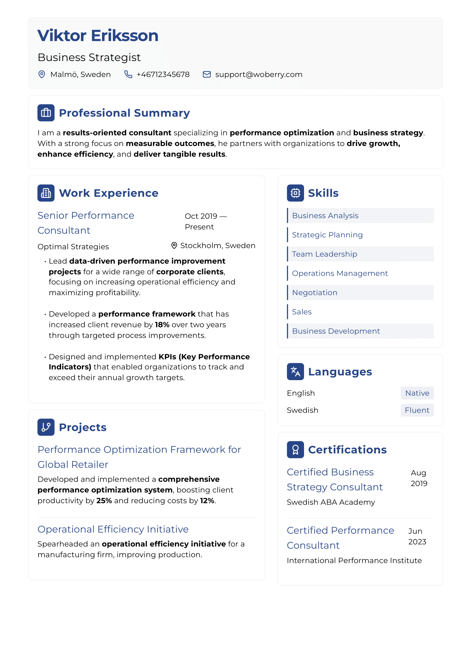 Resultat Resume Template